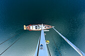 Blick von Odysseus, 90-Fuß-Segelyacht, San Diego, Kalifornien, USA