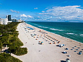 Aerial view of Miami Beach, Florida, USA