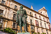 Statue of Francisco de Miranda, Plaza de España, Cadiz, Andalusia, Spain