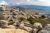The extraordinary karst formations in the El Torcal nature reserve near Antequera, Andalusia, Spain