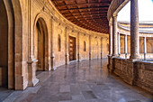 Palast Karls V., Welterbe Alhambra in Granada, Andalusien, Spanien 