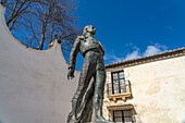Statue of torero Antonio Ordonez, Ronda, Andalucia, Spain