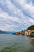 View from the lake of the village of Bellagio, Como Lake, Lombardy, Italy