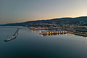 Early morning at the port of Trieste, Friuli Venezia Giulia, Italy.