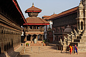 View of Durbar Square in Bhaktapur, Nepal.