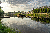 Cityscape with castle and river Vienne, Chinon, France
