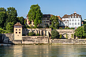 Altstadt und Rhein in Basel, Schweiz, Europa