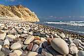 Strand an der Steilküste vom Kap Aspro bei Pissouri, Zypern, Europa  