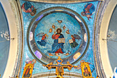 Innenraum, Interior der Kirche Timiou Stavrou oder Heilige-Kreuz-Kirche in Pano Lefkara, Zypern, Europa