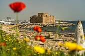 The medieval castle at Paphos Harbour, Cyprus, Europe