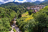Langenbrand und das Murgtal, Forbach, Schwarzwald, Baden-Württemberg, Deutschland 