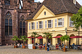 Alte Wache mit dem Haus der Badischen Weine am Münsterplatz, Freiburg im Breisgau, Schwarzwald, Baden-Württemberg, Deutschland