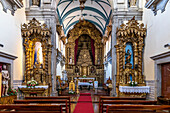 Innenraum und Altar der Kirche Igreja Paroquial de Massarelos, Porto, Portugal, Europa   