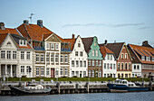 Historische Häuser in Hafen von Glückstadt, Schleswig-Holstein, Deutschland