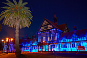 Bath House at dusk, Government Gardens, Rotorua, North Island, New Zealand