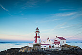 Canada, New Brunswick, Campobello Island, Head Harbour Lightstation lighthouse, dusk