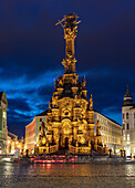 Säule der Heiligen Dreifaltigkeit auf dem Oberen Stadtplatz in Olmütz, Tschechische Republik