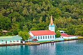Church, Town of Tiva, Tahaa, French Polynesia