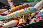 Antique fishing lure, Wrangell, Alaska, USA