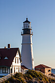 USA, Maine, Portland, Cape Elizabeth, Portland Head Light, Leuchtturm, Morgen