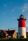 USA, Massachusetts, Cape Cod, Eastham, Nauset Leuchtturm im Morgengrauen
