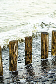 Wavebreakers by the town of Groede in the Zeeland province of the Netherlands.