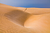Sand dunes in the Viana desert on the Cape Verde island of Boa Vista in the Atlantic