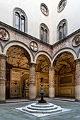 Courtyard of the Palazzo Vecchio, Florence, Tuscany, Italy.