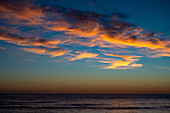 Sonnenuntergang am Strand von Sylt, Norddeutschland, Schleswig-Holstein, Deutschland, Eurpoa