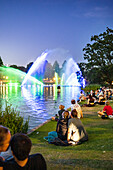 Wasserspiele Konzert im Park Planten un Blomen in Hamburg, Deutschland, Europa