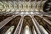 Vaulted ceiling, St Marienkirche, Lübeck, Schleswig-Holstein, Germany
