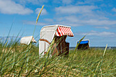 Strandkörbe, Duhnen, Cuxhaven, Nordsee, Niedersachsen, Deutschland
