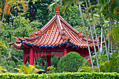 Pavillon in Shilin Official Residence, ehemaliges Wohnhaus des verstorbenen Präsidenten Chiang Kai-shek, Taipei, Taiwan