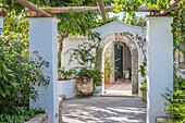 House entrance in Forio, Ischia Island, Gulf of Naples, Campania, Italy