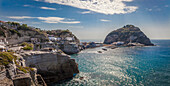 Bay and port of Sant Angelo, Ischia Island, Gulf of Naples, Campania, Italy