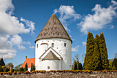 Round church St. Ols Kirke on Bornholm, Denmark