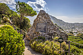 Monument to Sir William Walton in La Mortella Garden in Forio, Ischia Island, Gulf of Naples, Campania, Italy