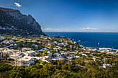 Blick auf Marina Grande auf Capri, Capri, Golf von Neapel, Kampanien, Italien