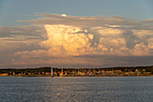 Blick auf Hvalpsund am Limfjord, Thise, Halbinsel Salling, Dänemark, Europa