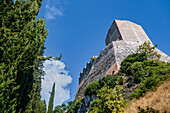 Die Rocca d'Orcia (Rocca di Tentennano), Castiglione d'Orcia, Val d'Orcia, Provinz Siena, Toskana, Italien, Europa