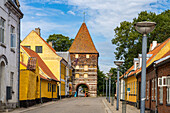 The mill gate Mølleporten main town Stege, island Mon, Denmark, Europe