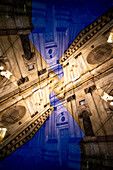 Double exposure photograph of the Basilica San Lorenzo Maggiore