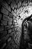 Underground tunnels in the old coal mine of Gent, Belgium.