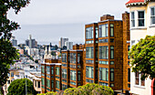 Blick auf San Francisco vom Telegraph Hill, San Francisco, Kalifornien, USA