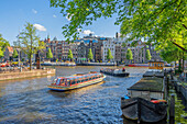 Zwanenburgwal with a view of the Amstel, Amsterdam, Benelux, Benelux countries, North Holland, Noord-Holland, Netherlands