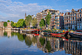 Oude Schans with Zuiderkerk at dawn, Amsterdam, Benelux, Benelux, North Holland, Noord-Holland, Netherlands