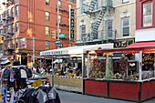 Eckpunkt von Little Italy und Chinatown, Hester Street, Manhattan, New York, New York, USA
