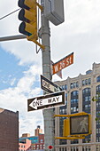 Traffic light on 8th Avenue, Chelsea, Manhattan, New York, New York, USA