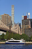 View from Queens across the East River to Midtown Manhattan with the Ed Koch Queensboro Bridge, New York, New York, USA
