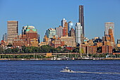 Downtown Brooklyn skyline seen from the Staten Island Ferry, New York, New York, USA